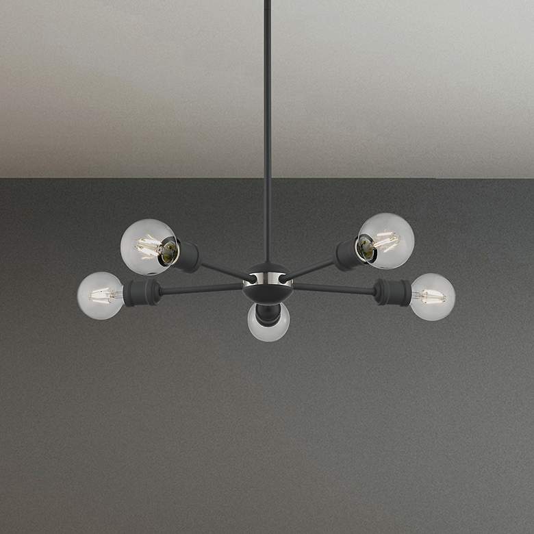 Image 1 Lansdale 5 Light Scandinavian Gray Chandelier