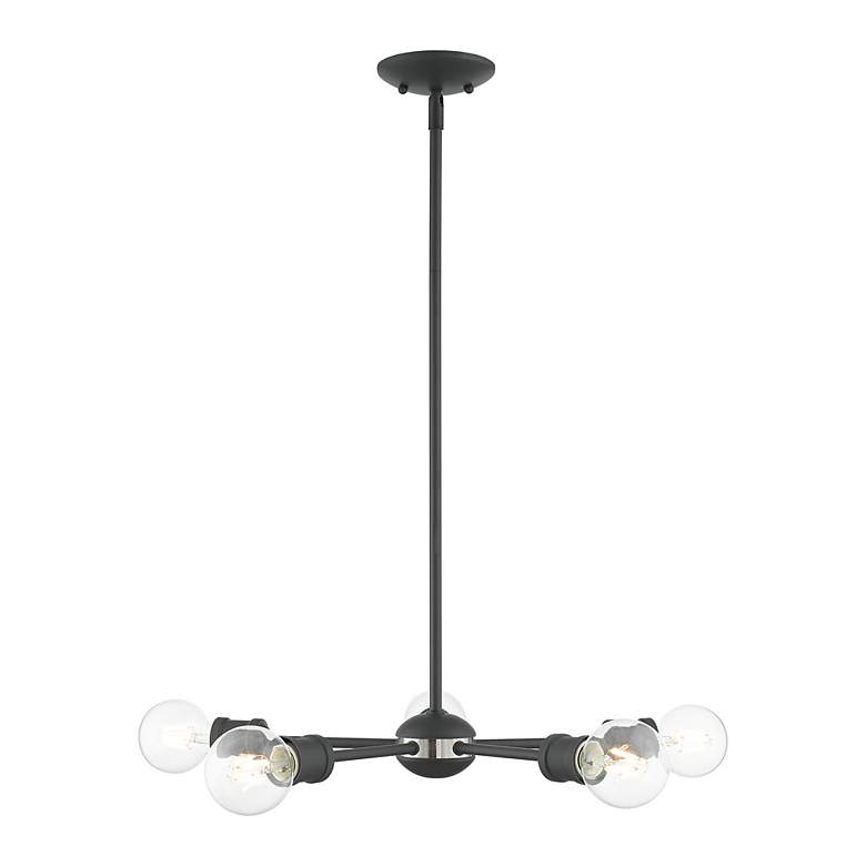Image 4 Lansdale 5 Light Scandinavian Gray Chandelier more views