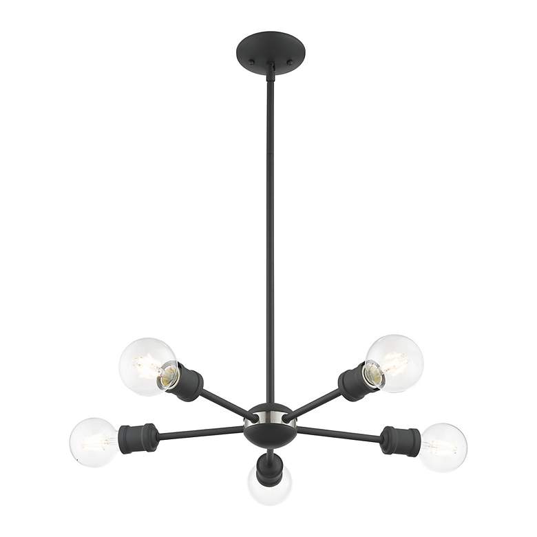 Image 6 Lansdale 5 Light Scandinavian Gray Chandelier more views
