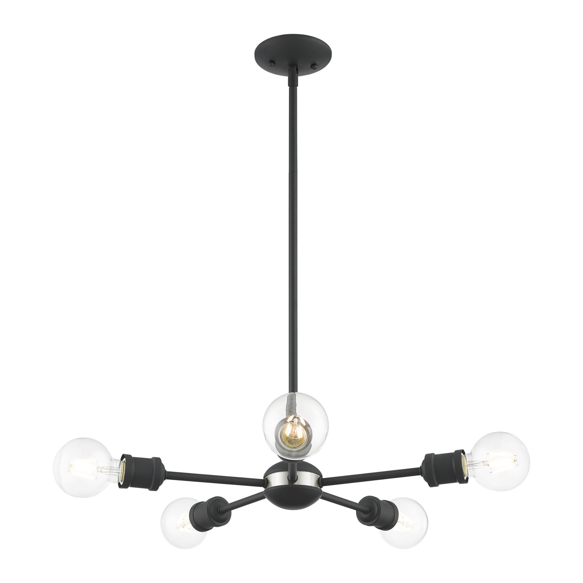 Lansdale 5 Light Scandinavian Gray Chandelier