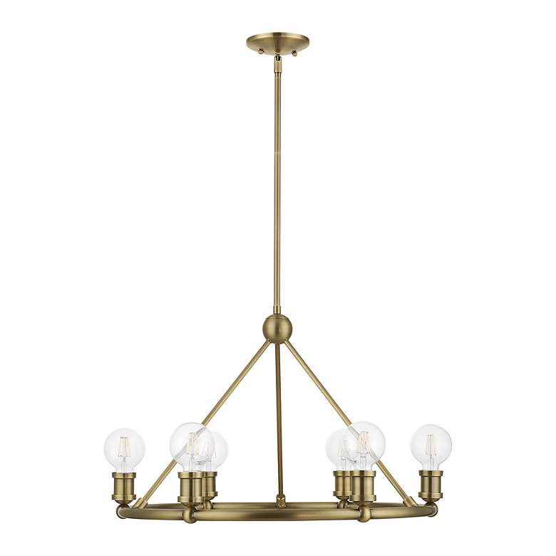 Image 3 Lansdale 6 Light Antique Brass Chandelier more views