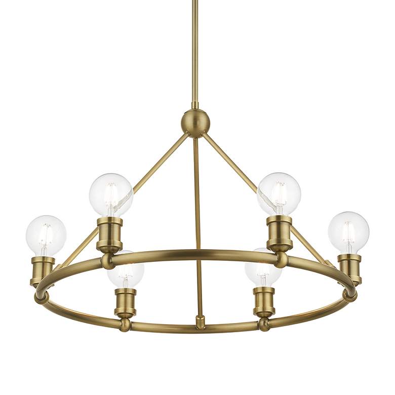 Image 6 Lansdale 6 Light Antique Brass Chandelier more views