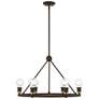 2_Lansdale 6 Light Bronze Chandelier with Antique Brass Accents