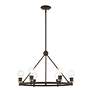 4_Lansdale 6 Light Bronze Chandelier with Antique Brass Accents more views