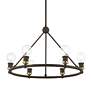 5_Lansdale 6 Light Bronze Chandelier with Antique Brass Accents more views