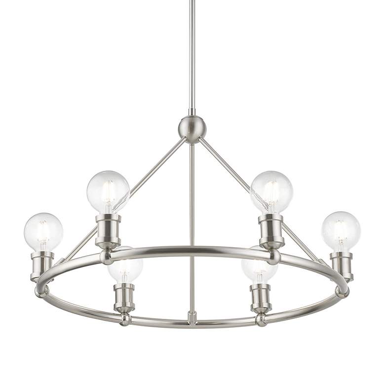 Image 6 Lansdale 6 Light Brushed Nickel Chandelier more views