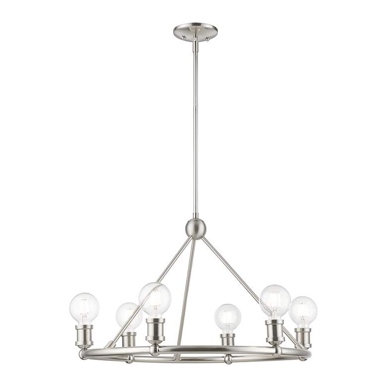 Image 7 Lansdale 6 Light Brushed Nickel Chandelier more views