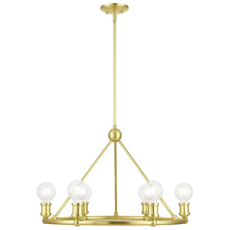 Image 1 Lansdale 6 Light Satin Brass Chandelier