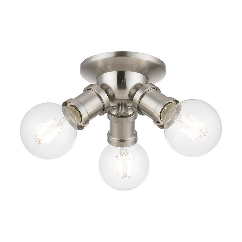 Image 4 Lansdale 7" Wide Brushed Nickel 3-Light Ceiling Light more views