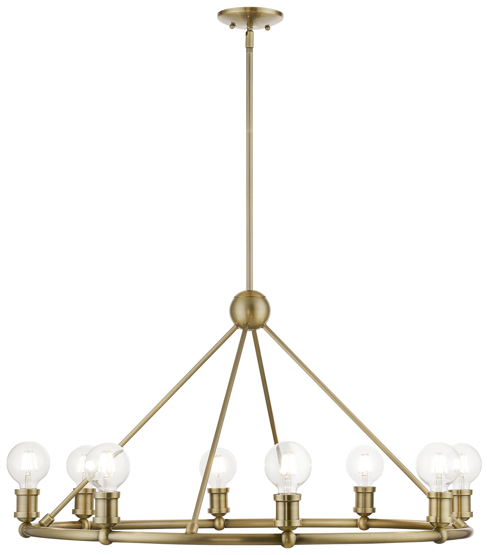 Lansdale 8 Light Antique Brass Chandelier 9710A Lamps Plus