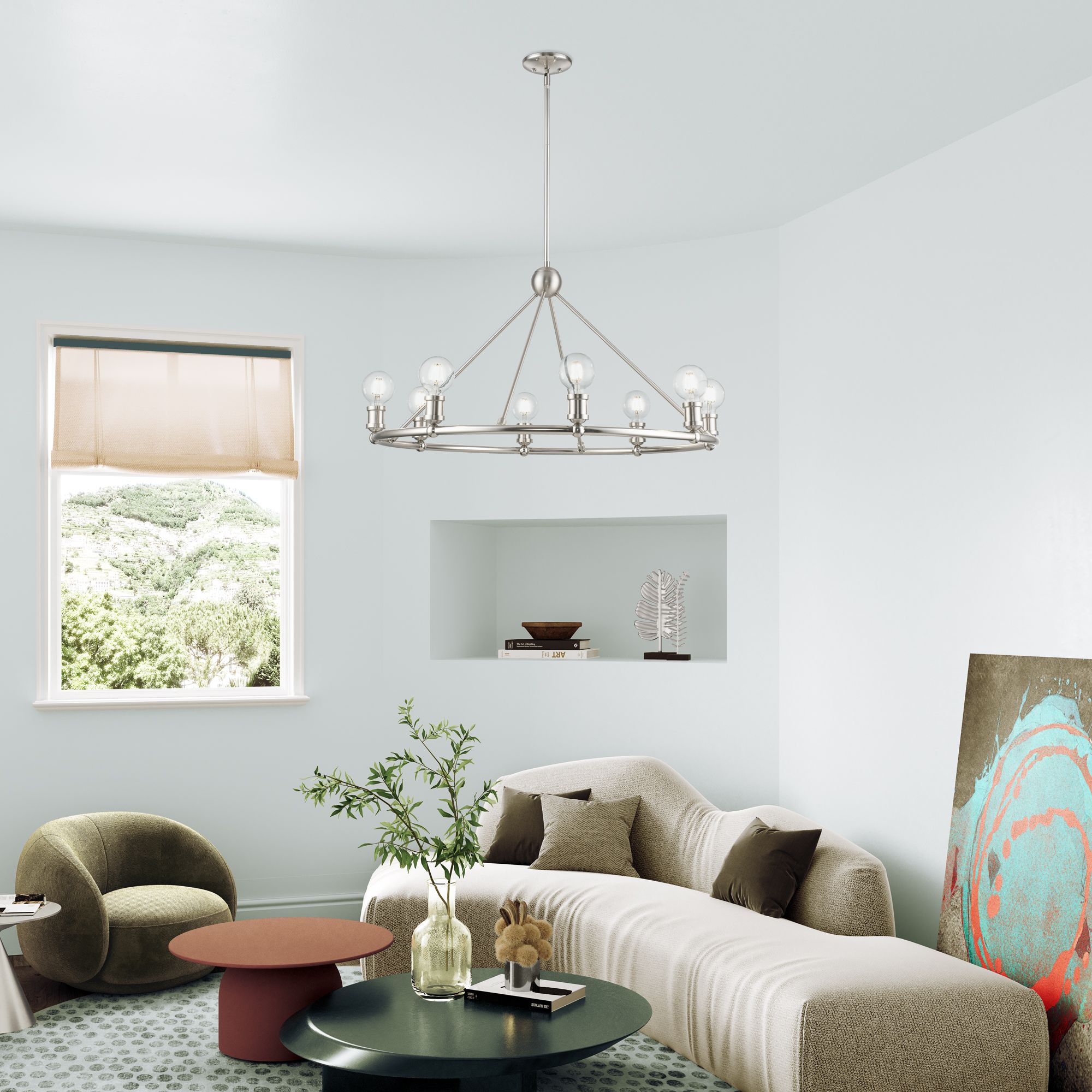 Lansdale 8 Light Brushed Nickel Chandelier