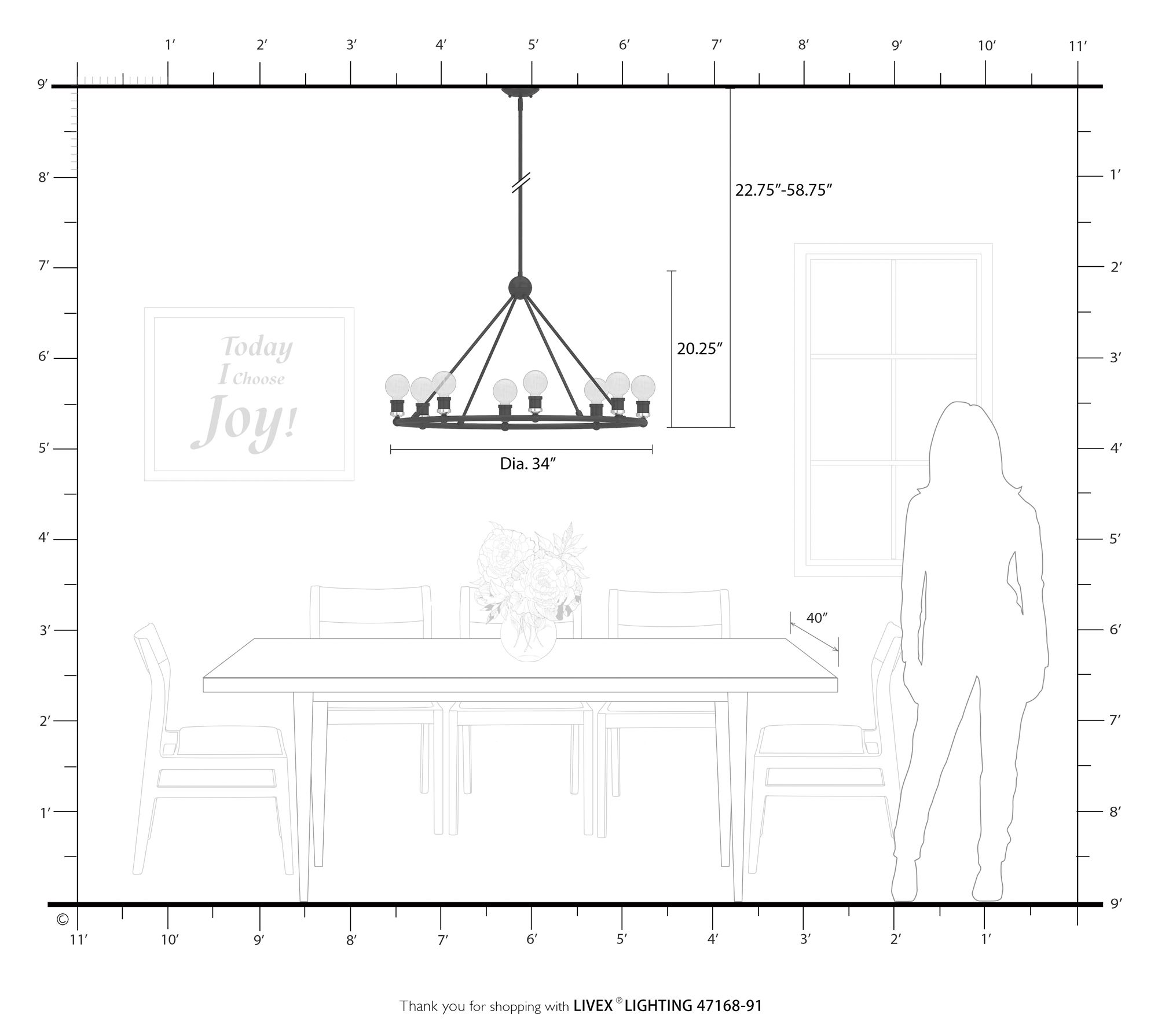 Lansdale 8 Light Brushed Nickel Chandelier