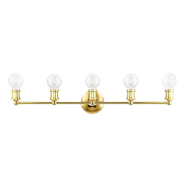 Image 3 Lansdale Polished Brass 5 Light ADA Large Vanity Sconce more views