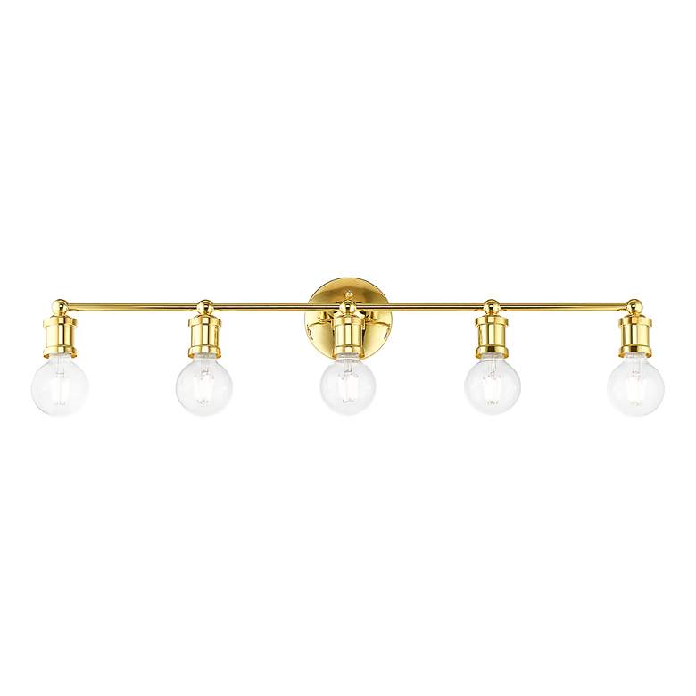 Image 4 Lansdale Polished Brass 5 Light ADA Large Vanity Sconce more views