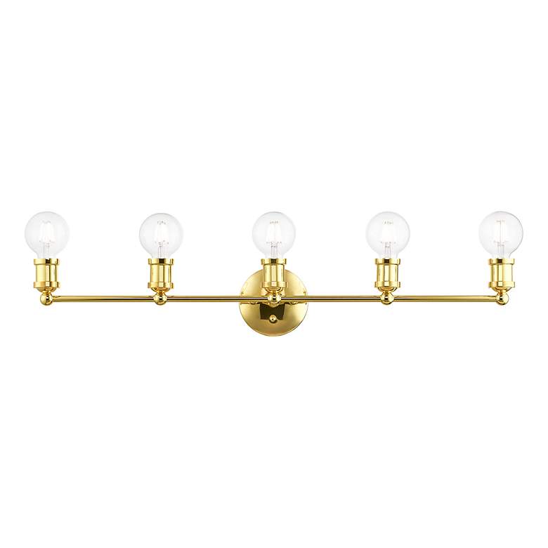 Image 5 Lansdale Polished Brass 5 Light ADA Large Vanity Sconce more views