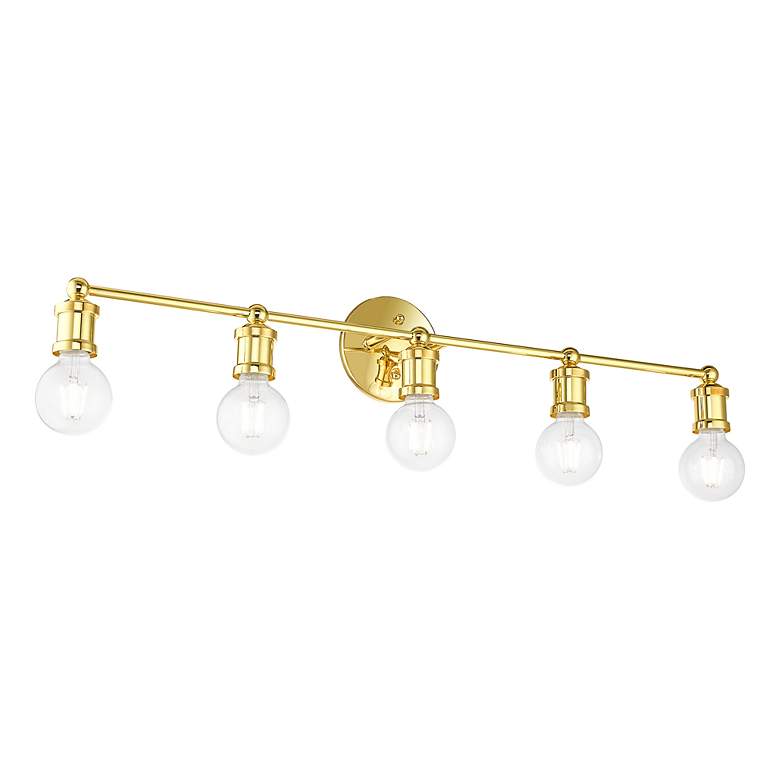 Image 6 Lansdale Polished Brass 5 Light ADA Large Vanity Sconce more views