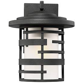Image1 of Lansing 11 1/2" High Textured Black Outdoor Wall Light