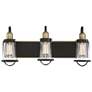 1_Lansing 24" Wide English Bronze and Brass 3-Light Bath Light
