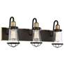 3_Lansing 24" Wide English Bronze and Brass 3-Light Bath Light more views