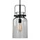 Lansing 8" Wide Textured Black Clear Glass Mini Pendant
