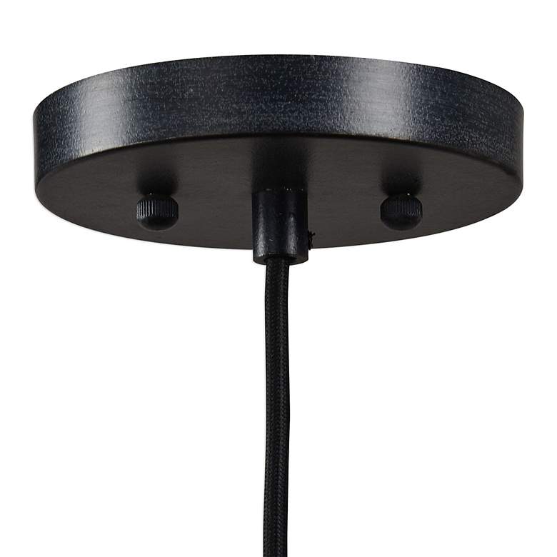 Image 4 Lansing 8" Wide Textured Black Clear Glass Mini Pendant more views