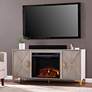 Lantara Gray Washed LED Electric Fireplace w/ Media Storage