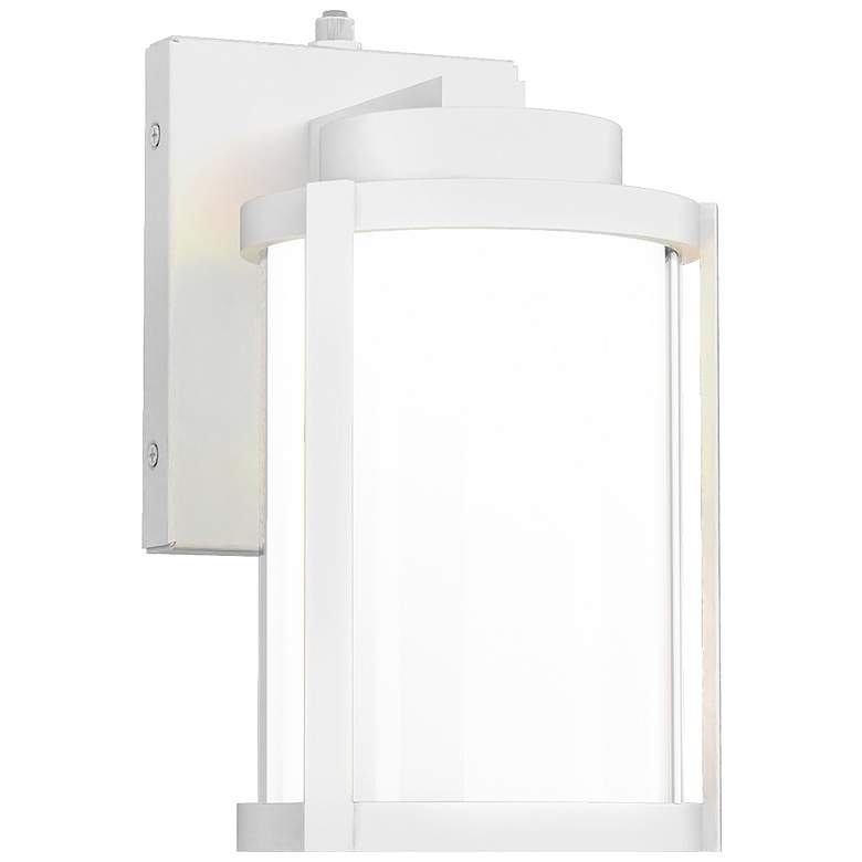 Image 1 Lantern 10"H x 7.13"W 1-Light Outdoor Wall Light in White