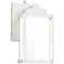 Lantern 10"H x 7.13"W 1-Light Outdoor Wall Light in White