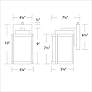 Thumbnail3 of Lantern 10"H x 7.13"W 1-Light Outdoor Wall Light in White more views