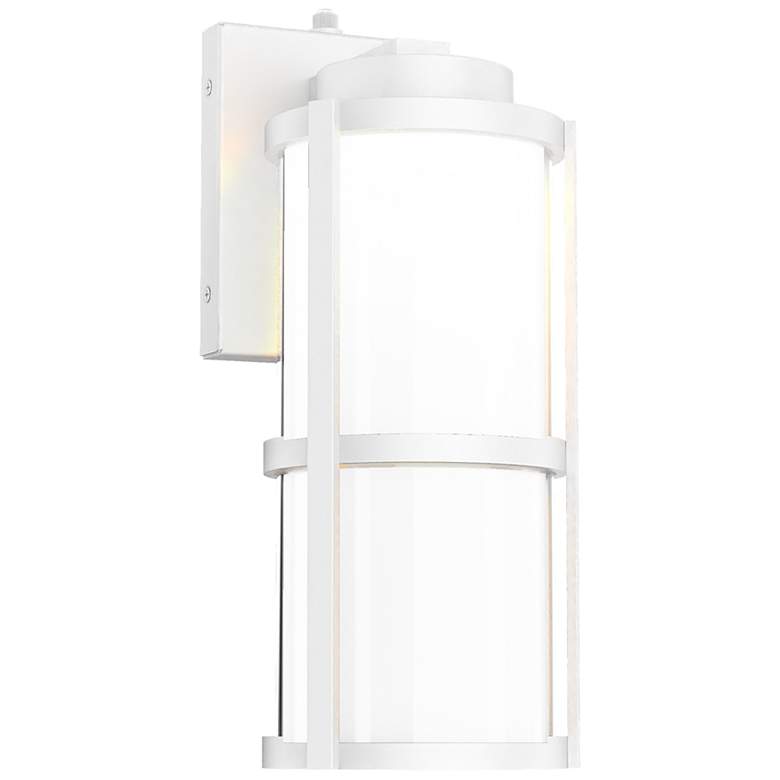 Image 1 Lantern 14"H x 7.13"W 1-Light Outdoor Wall Light in White