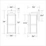 3_Lantern 14"H x 7.13"W 1-Light Outdoor Wall Light in White more views