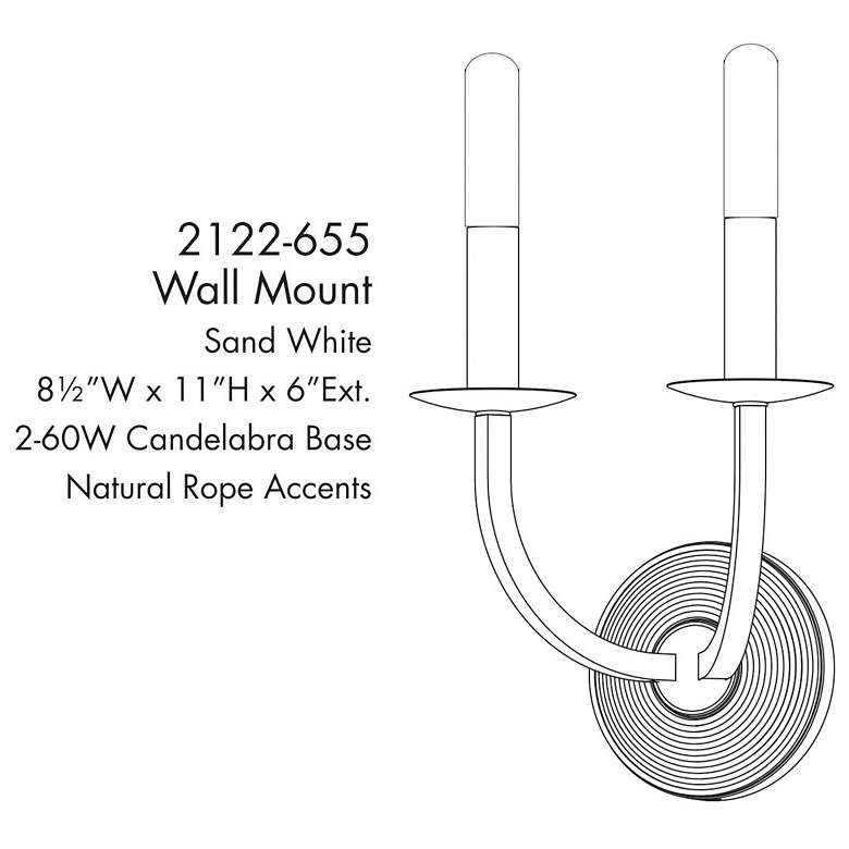 Image 4 Lanton 11" High Satin White 2-Light Wall Sconce more views
