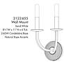 4_Lanton 11" High Satin White 2-Light Wall Sconce more views