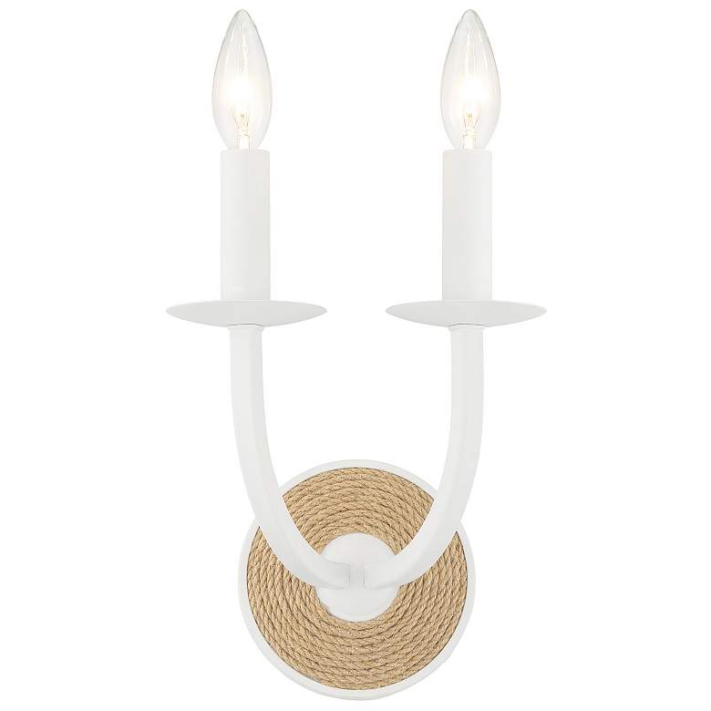 Image 7 Lanton 11" High Satin White 2-Light Wall Sconce more views