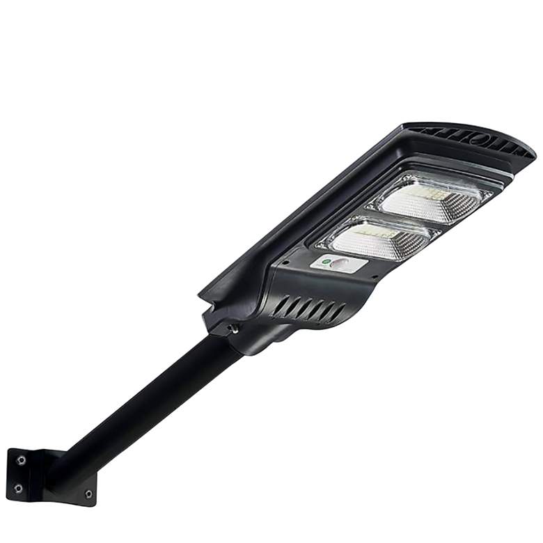Image 1 Lanz 19 inch Long Black Motion Sensor Solar Powered LED Street Light
