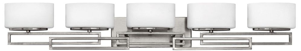 Image Lanza 43" Wide Nickel 5-Light Bath Light by Hinkley Lighting