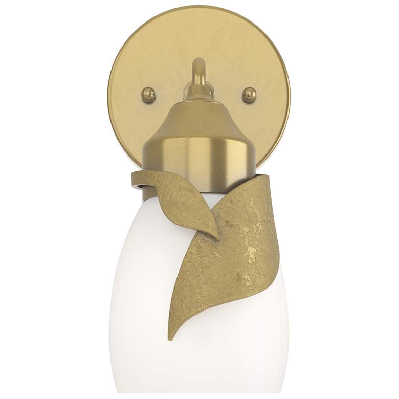 Image 1 Lapas 1-Light Sconce - Modern Brass - Opal Glass