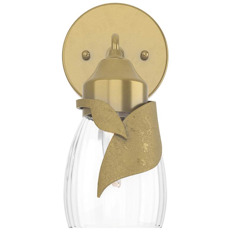 Image 1 Lapas 1-Light Sconce - Modern Brass - Water Glass