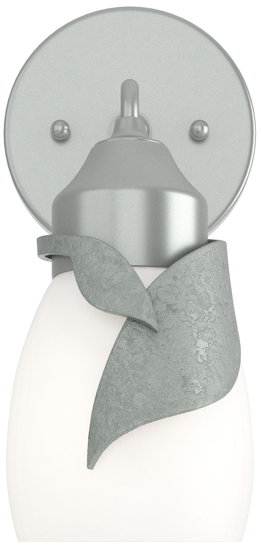 Lapas 1-Light Sconce - Platinum - Opal Glass - Made to Order