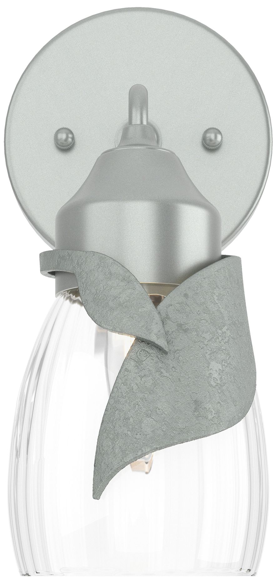 Lapas 1-Light Sconce - Platinum - Water Glass - Made to Order