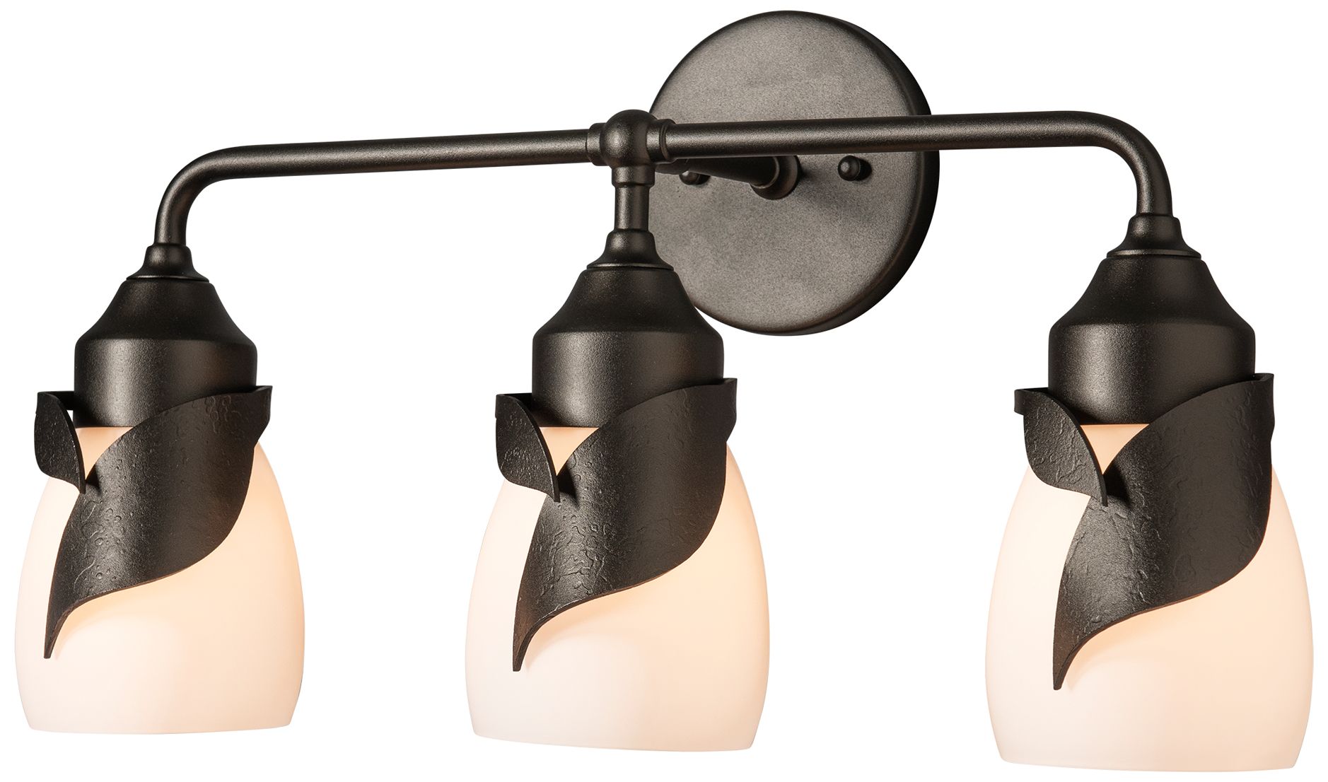 Image 2 Lapas 3-Light Bath Sconce Oil Rubbed Bronze Finish Opal Glass Made to Order