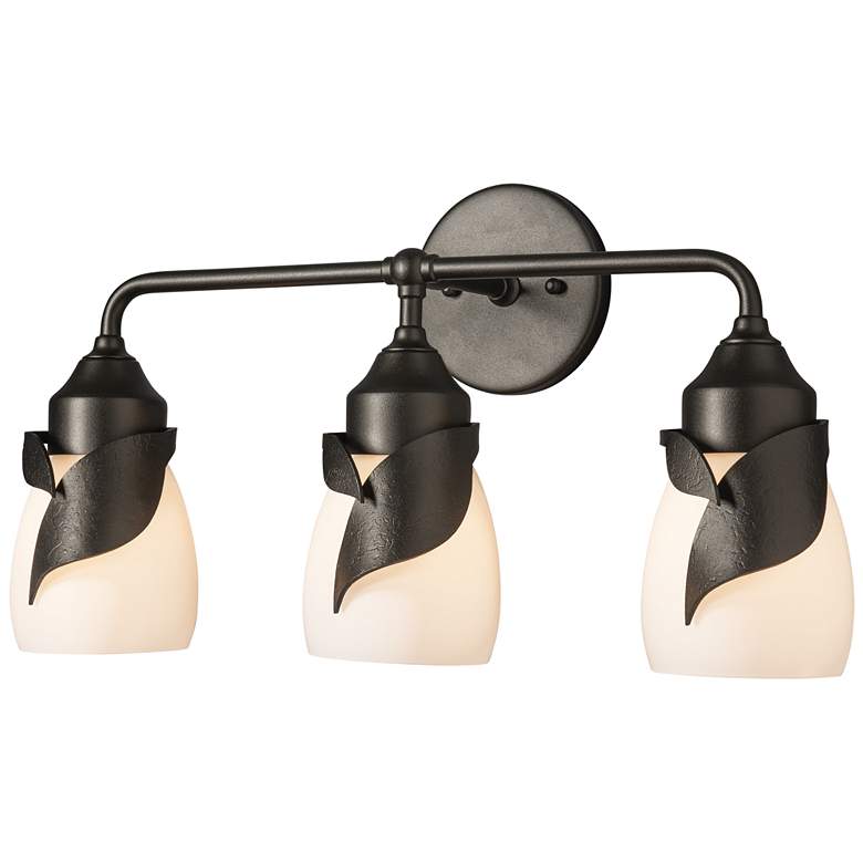 Image 1 Lapas 3-Light Bath Sconce - Oil Rubbed Bronze Finish - Opal Glass