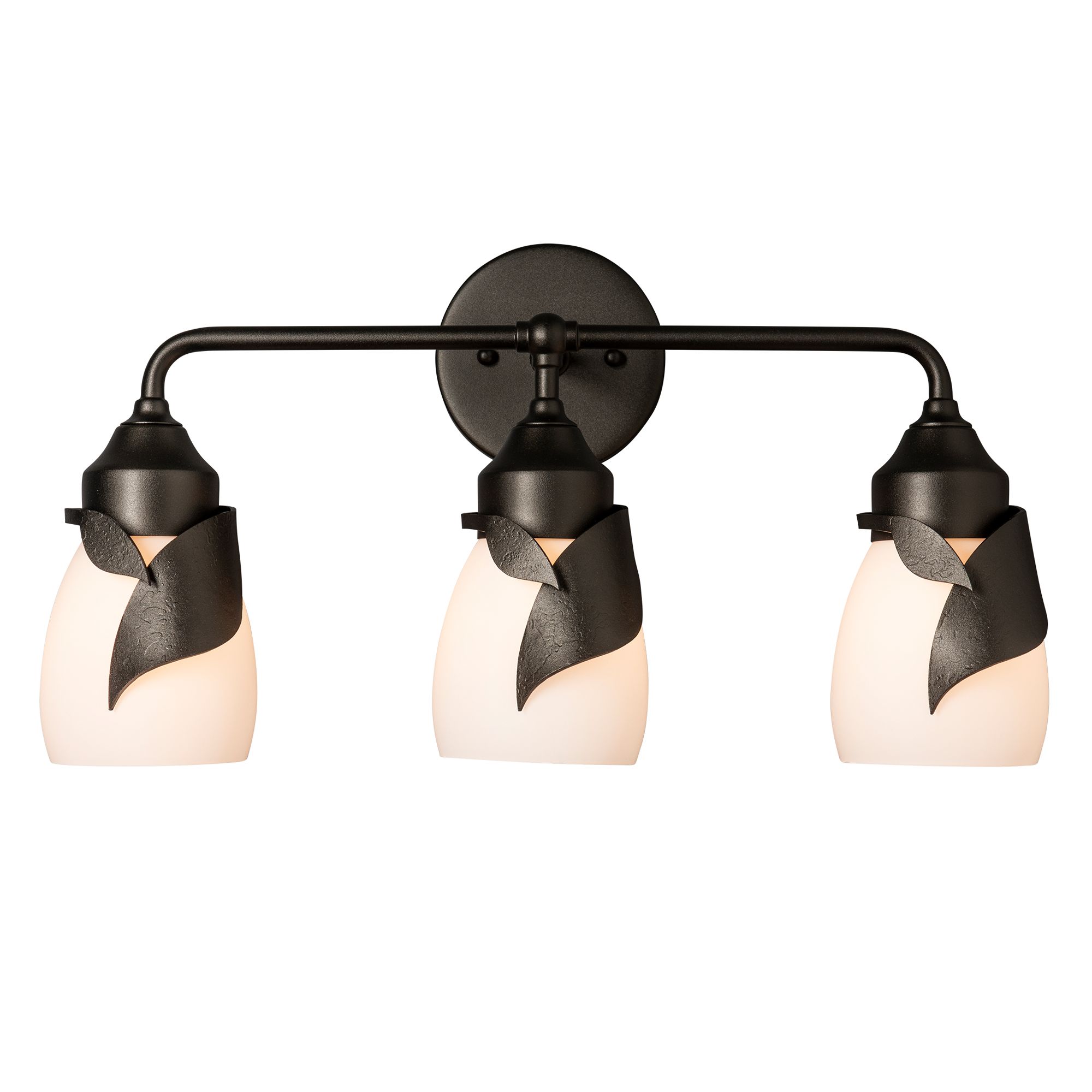 Image 3 Lapas 3-Light Bath Sconce - Oil Rubbed Bronze Finish - Opal Glass more views