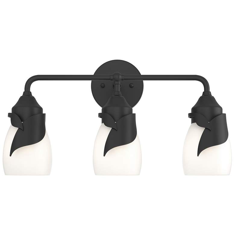 Image 1 Lapas 3-Light Sconce - Black - Opal Glass