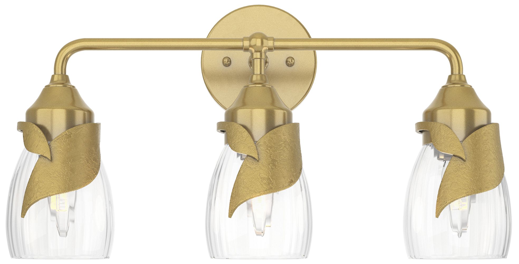 Lapas 3-Light Sconce - Modern Brass - Water Glass - Made to Order