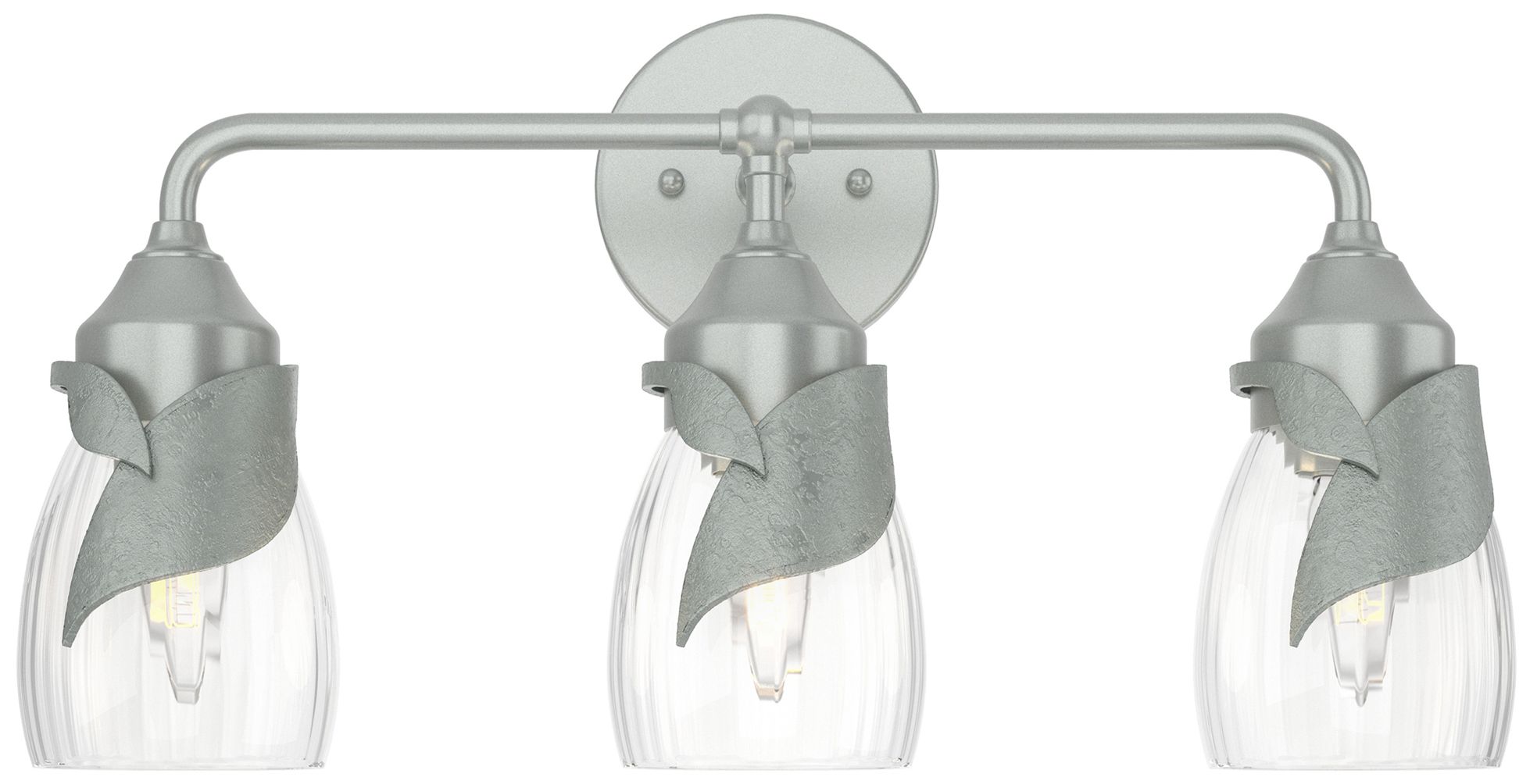 Lapas 3-Light Sconce - Platinum - Water Glass - Made to Order
