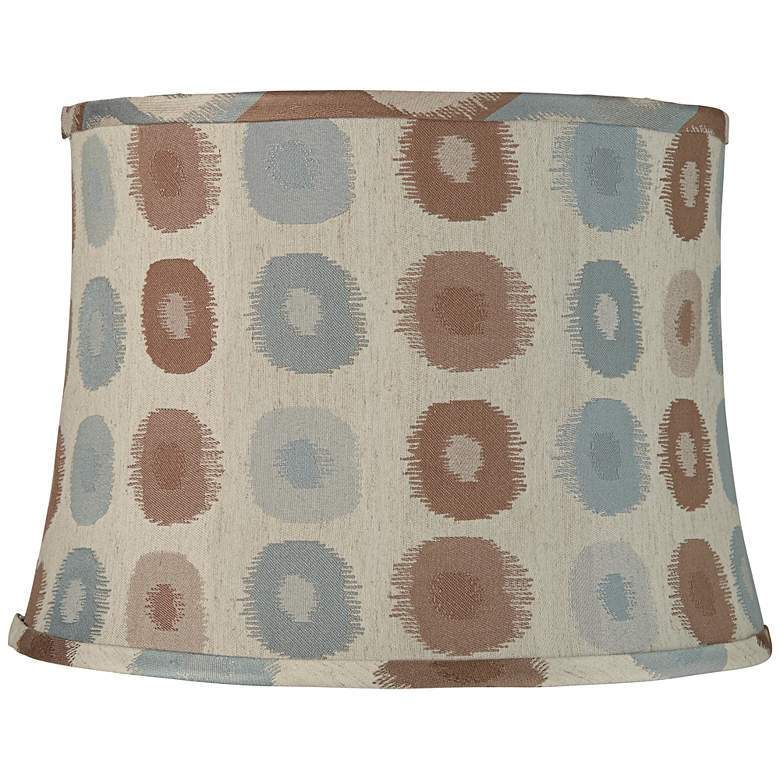 Image 1 Lapaz Blue and Brown Circle Lamp Shade 14x16x11.5 (Spider)