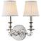 Lapeer 14" High Polished Nickel 2-Light Wall Sconce