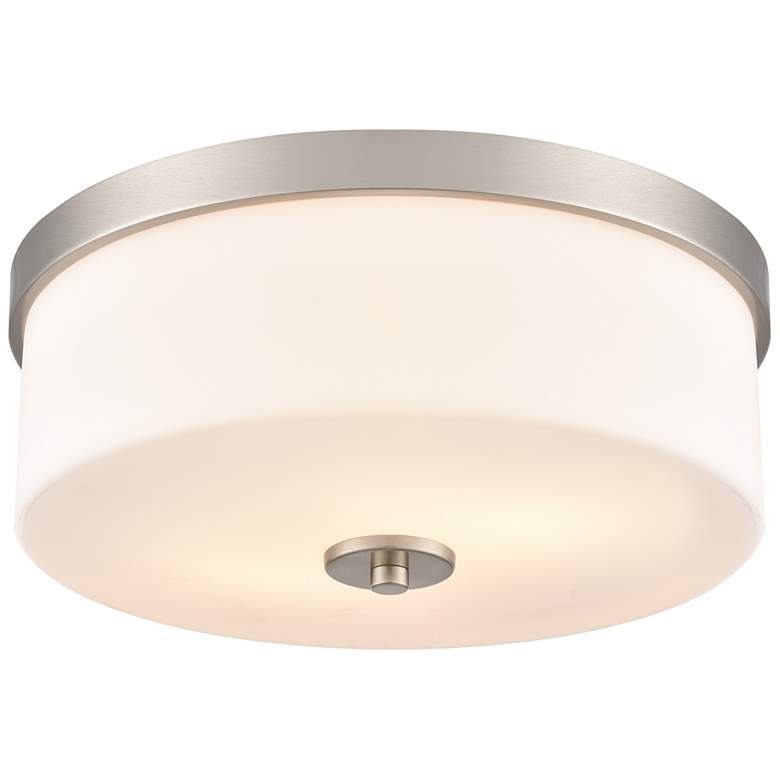 Image 1 Laphia 13.25" Wide 2-Light Flushmount in Brushed Nickel