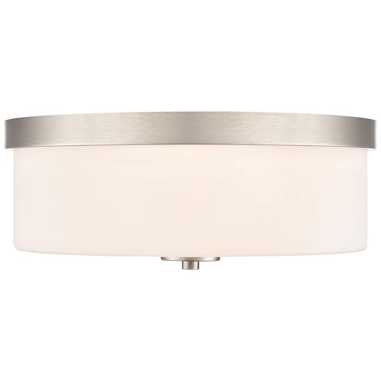 Image 2 Laphia 13.25" Wide 2-Light Flushmount in Brushed Nickel more views